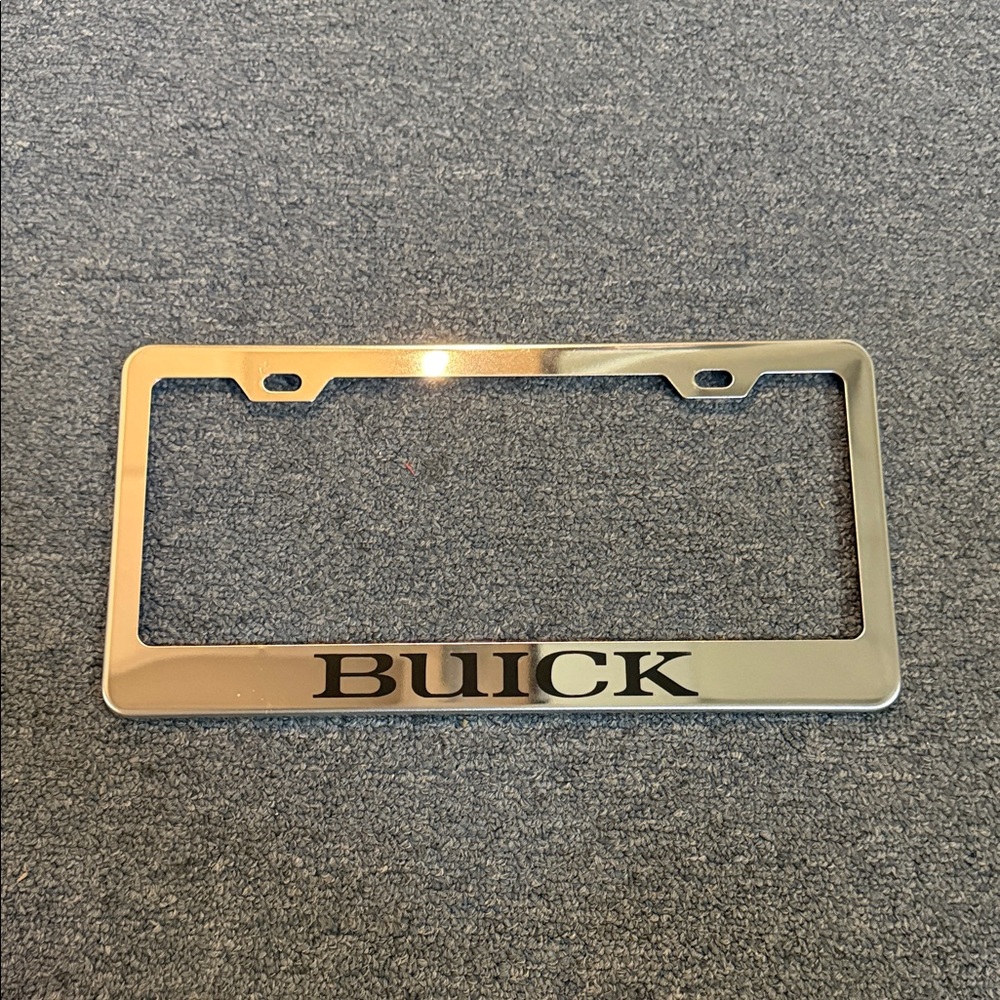 BUICK Chrome Silver Metal License Plate Frame